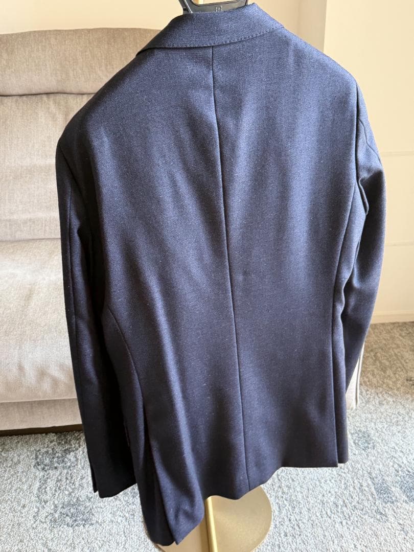 ユニバーサルランゲージ DORMEUIL ネイビー　３つボタンスーツ　M