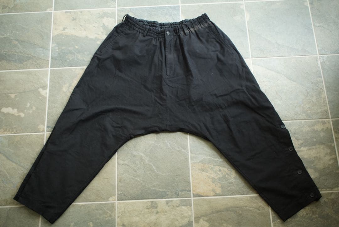 17ss ヨウジヤマモトプールオム サルエル パンツ ブラック