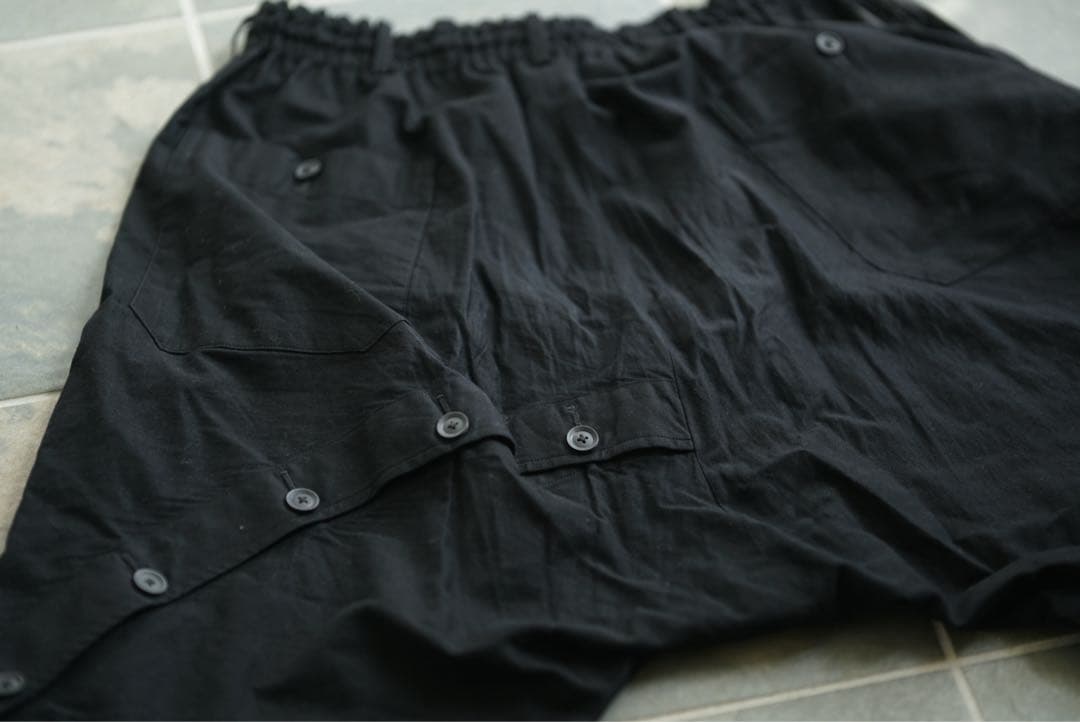 17ss ヨウジヤマモトプールオム サルエル パンツ ブラック