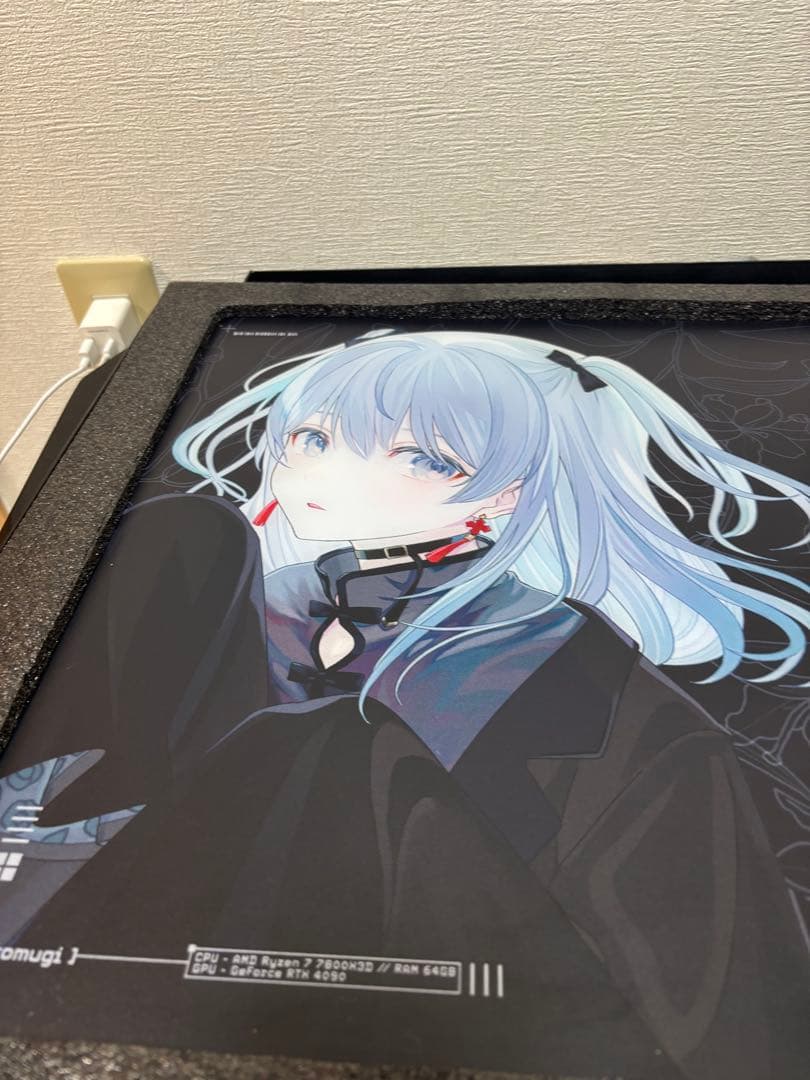 猫麦とろろガラスマウスパッド