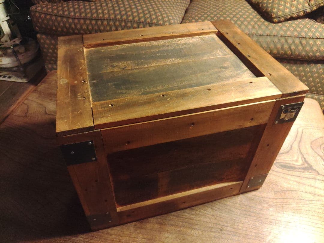 アメリカ雑貨 アメリカン雑貨 木箱 収納 アンティーク　コンテナ　ヴィンテージ