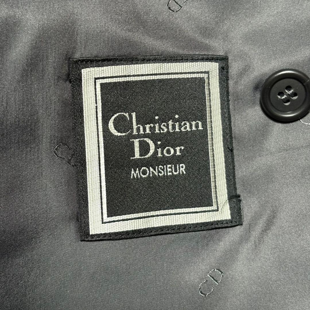 美品 クリスチャン ディオール スーツ セットアップ ダブル 銀ボタン モヘア混