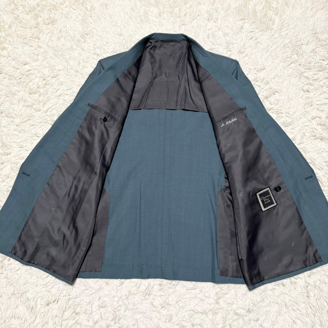 美品 クリスチャン ディオール スーツ セットアップ ダブル 銀ボタン モヘア混