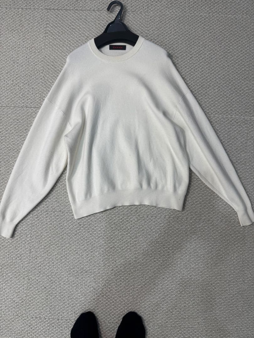 CABAN ホワイト クルーネックセーター　mサイズ　キャバン　ユニセックス
