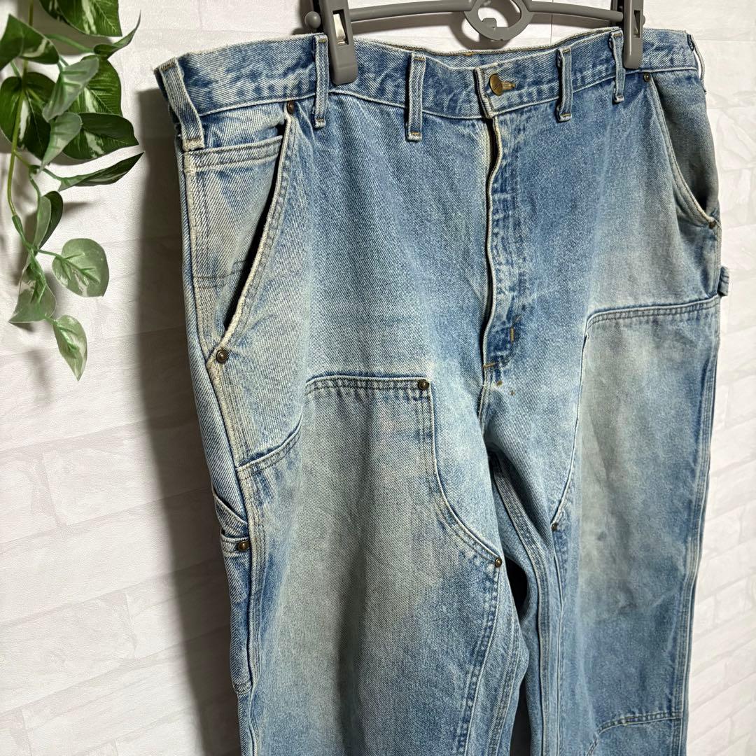 【希少】00s Carhartt ダブルニーデニムペインターパンツW44 L30
