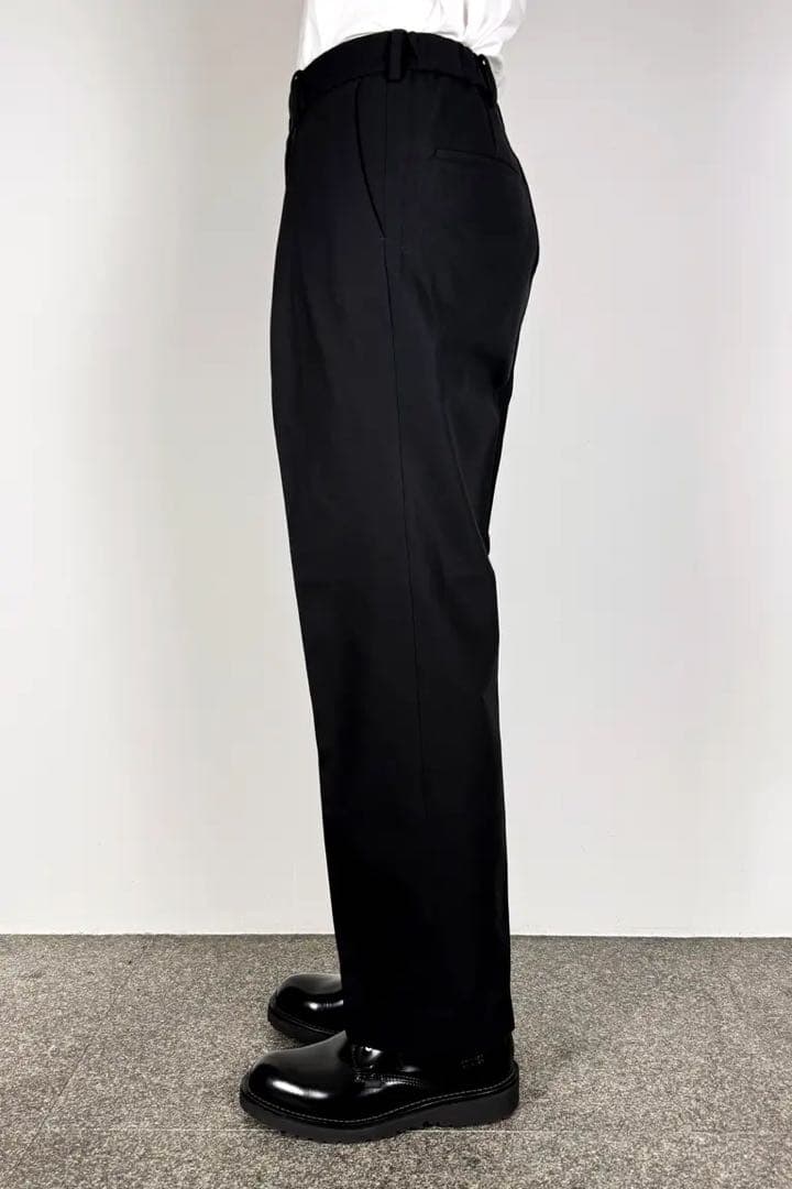 オーガニックコットン サバイバルクロス ワンタック テーパード トラウザーズ