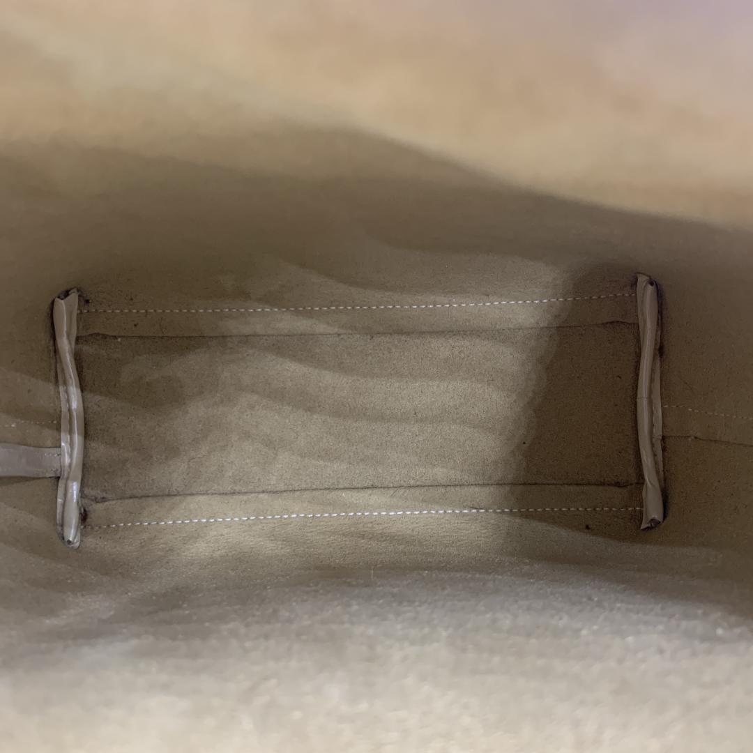 GUCCI グッチ ハンドバッグ トートバッグ エナメル ポーチ付き ベージュ