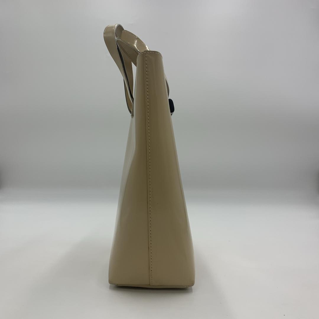 GUCCI グッチ ハンドバッグ トートバッグ エナメル ポーチ付き ベージュ