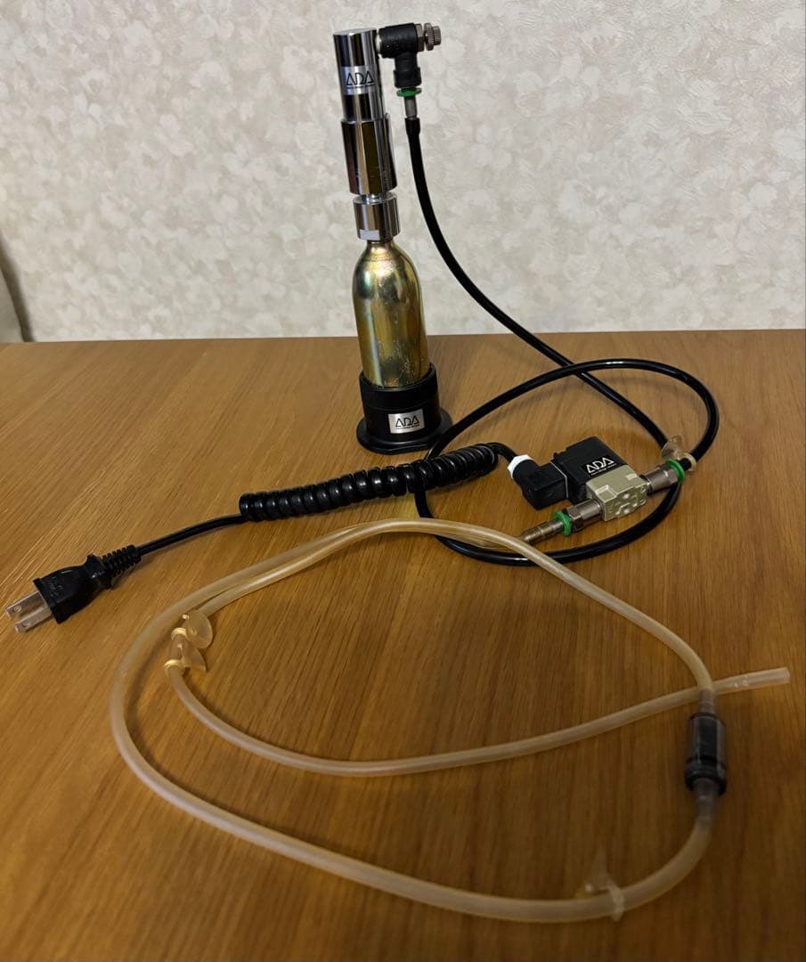 ADA CO2レギュレーター変換アダプター付 電磁弁/EL-バルブスタンドセット