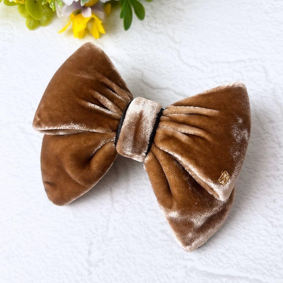 《希少50th記念》Alexandre De Paris ベロアリボン バレッタ