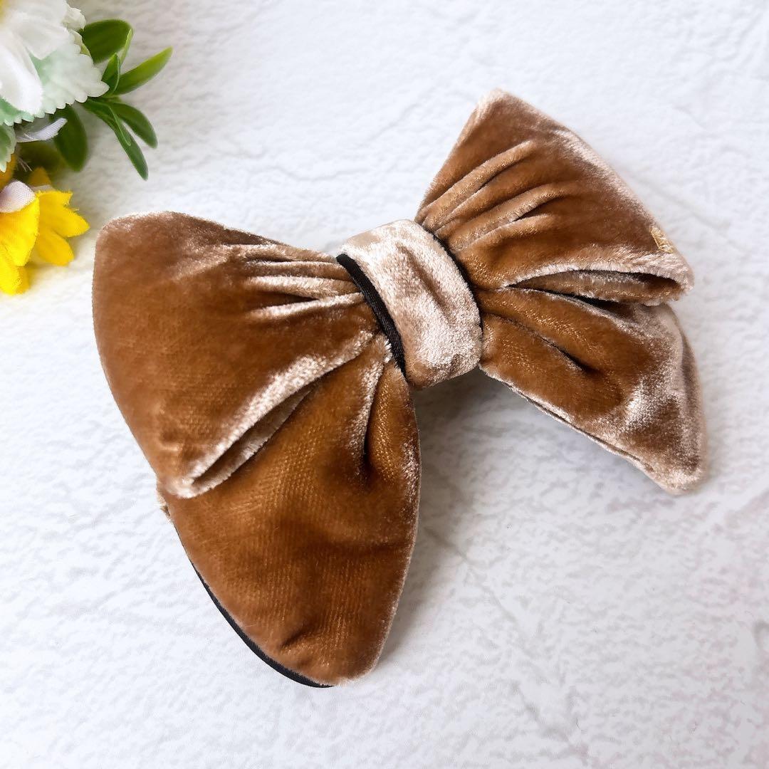 《希少50th記念》Alexandre De Paris ベロアリボン バレッタ