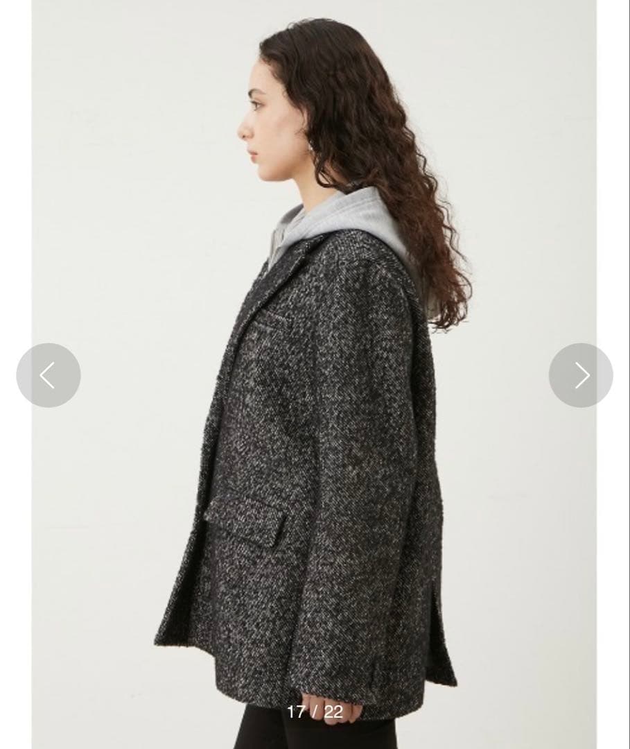 Mila Owen フードドッキングシングルブレストジャケット◇ツイード 1