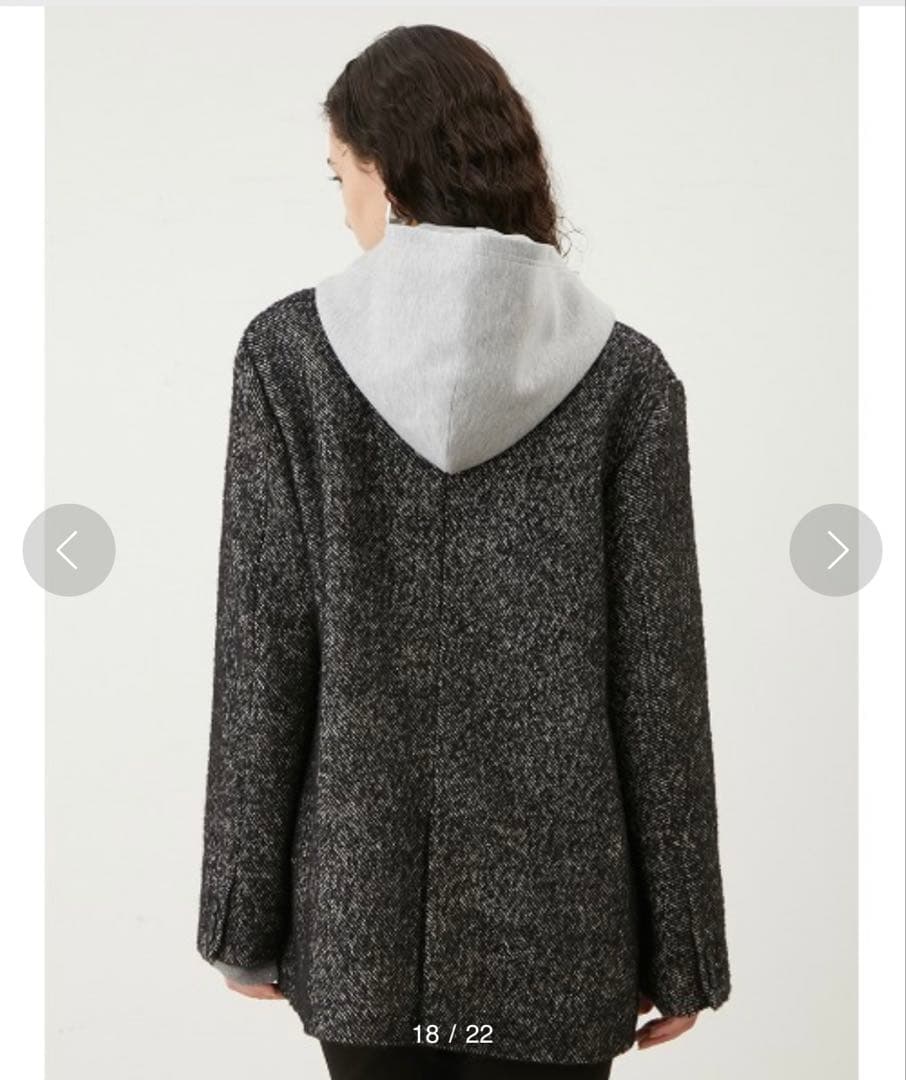 Mila Owen フードドッキングシングルブレストジャケット◇ツイード 1