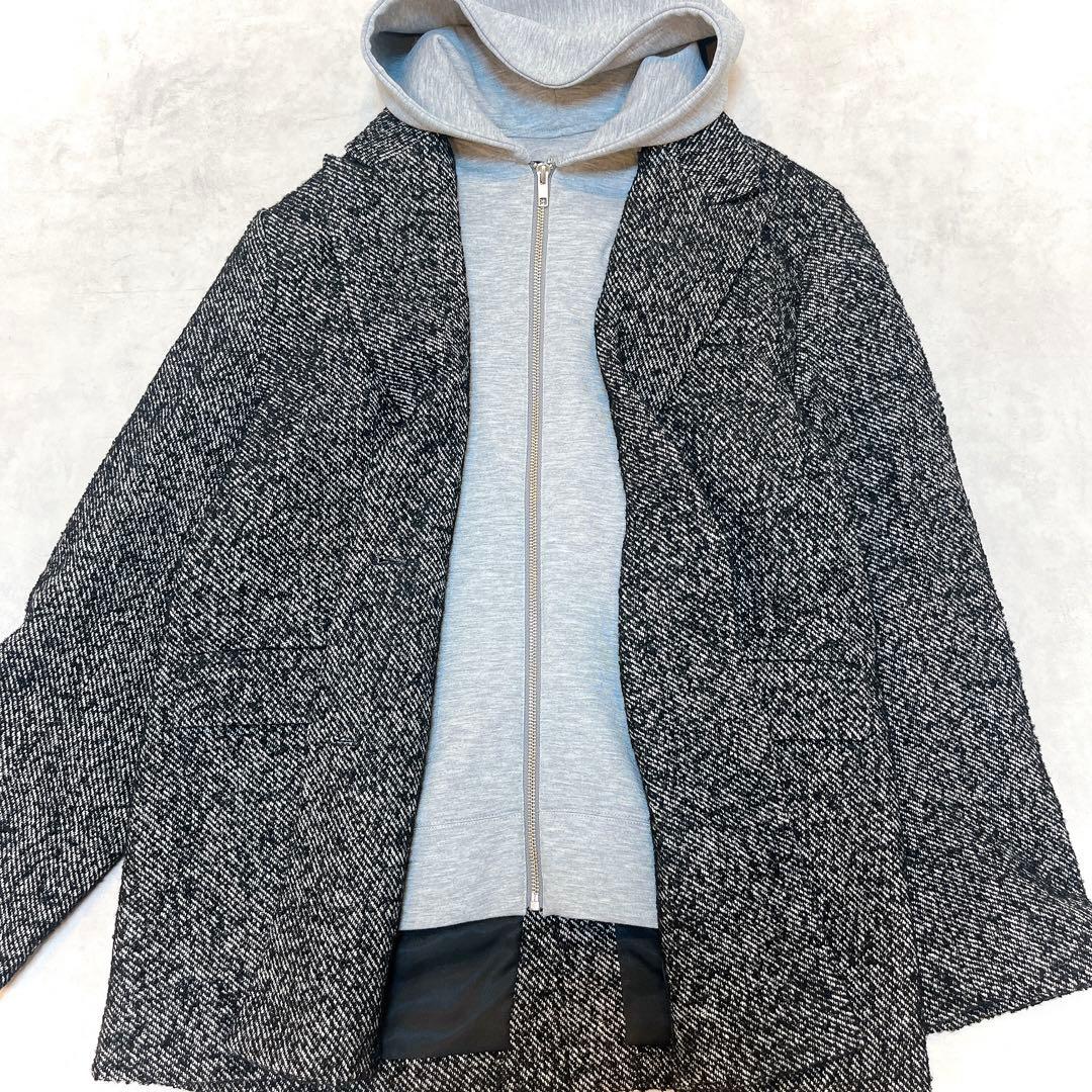 Mila Owen フードドッキングシングルブレストジャケット◇ツイード 1