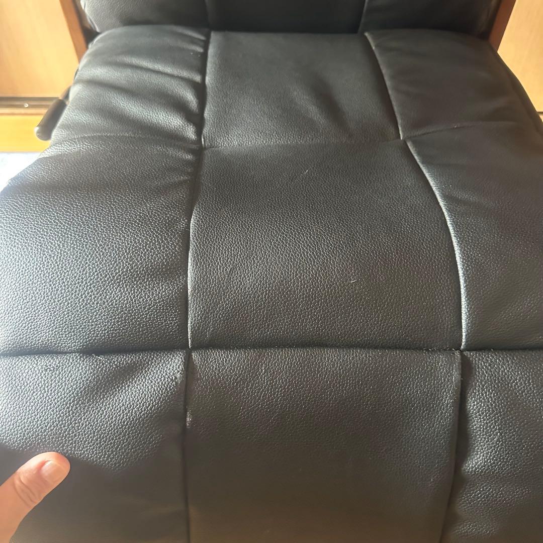 リクライニング 1人掛けソファ 黒
