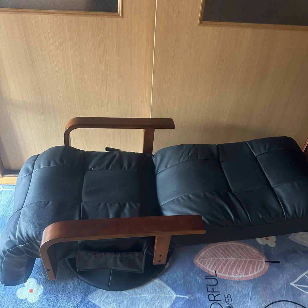 リクライニング 1人掛けソファ 黒