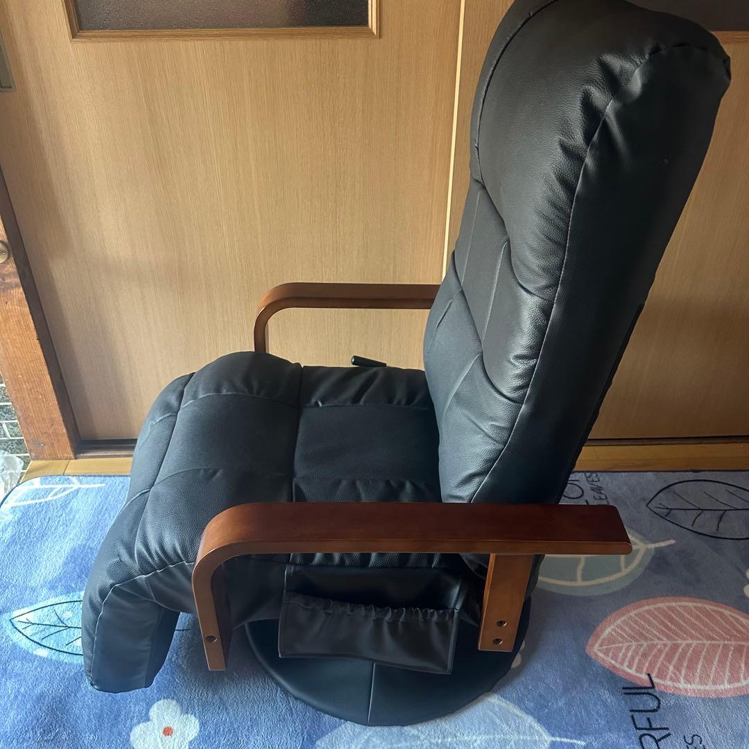 リクライニング 1人掛けソファ 黒