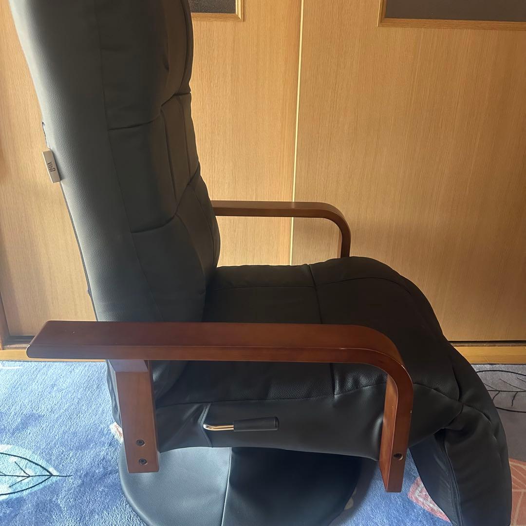 リクライニング 1人掛けソファ 黒