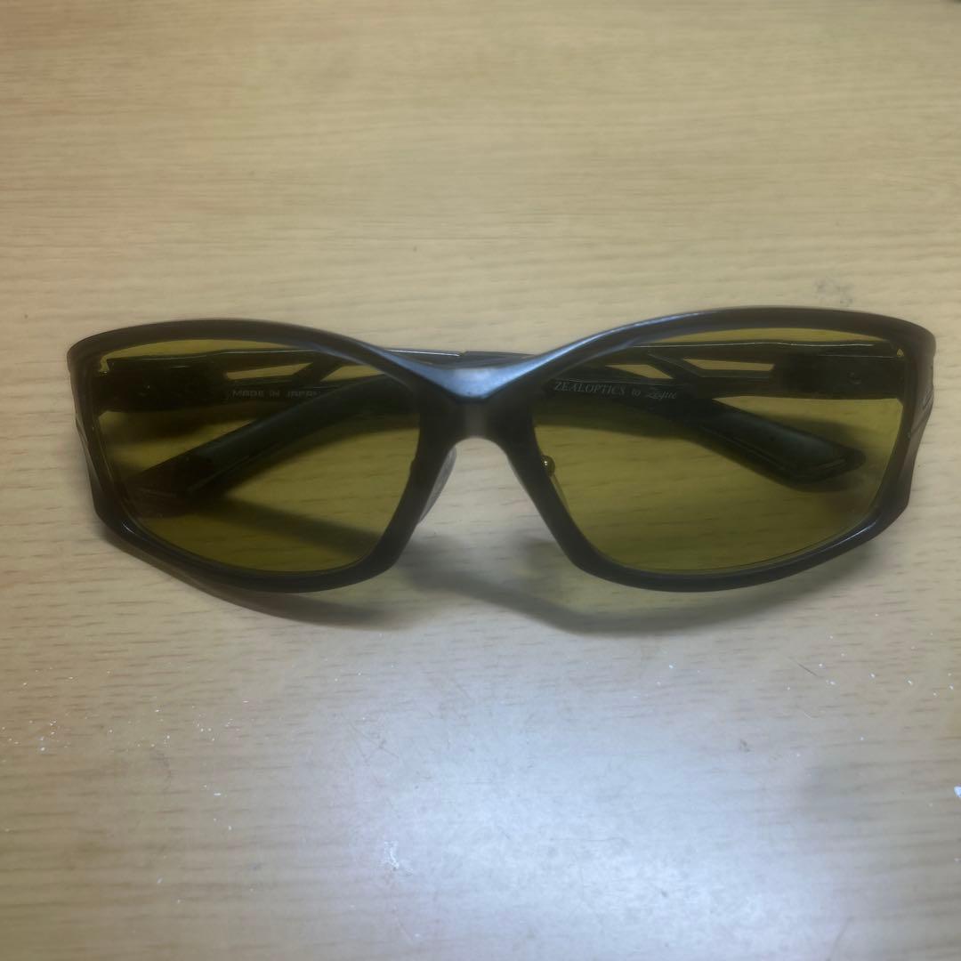 スポーツサングラス ブラウンフレーム イエローレンズ