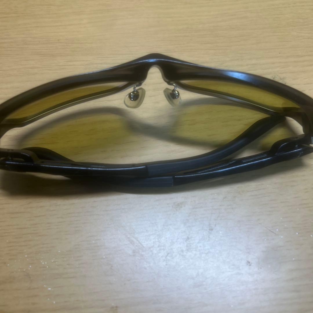 スポーツサングラス ブラウンフレーム イエローレンズ