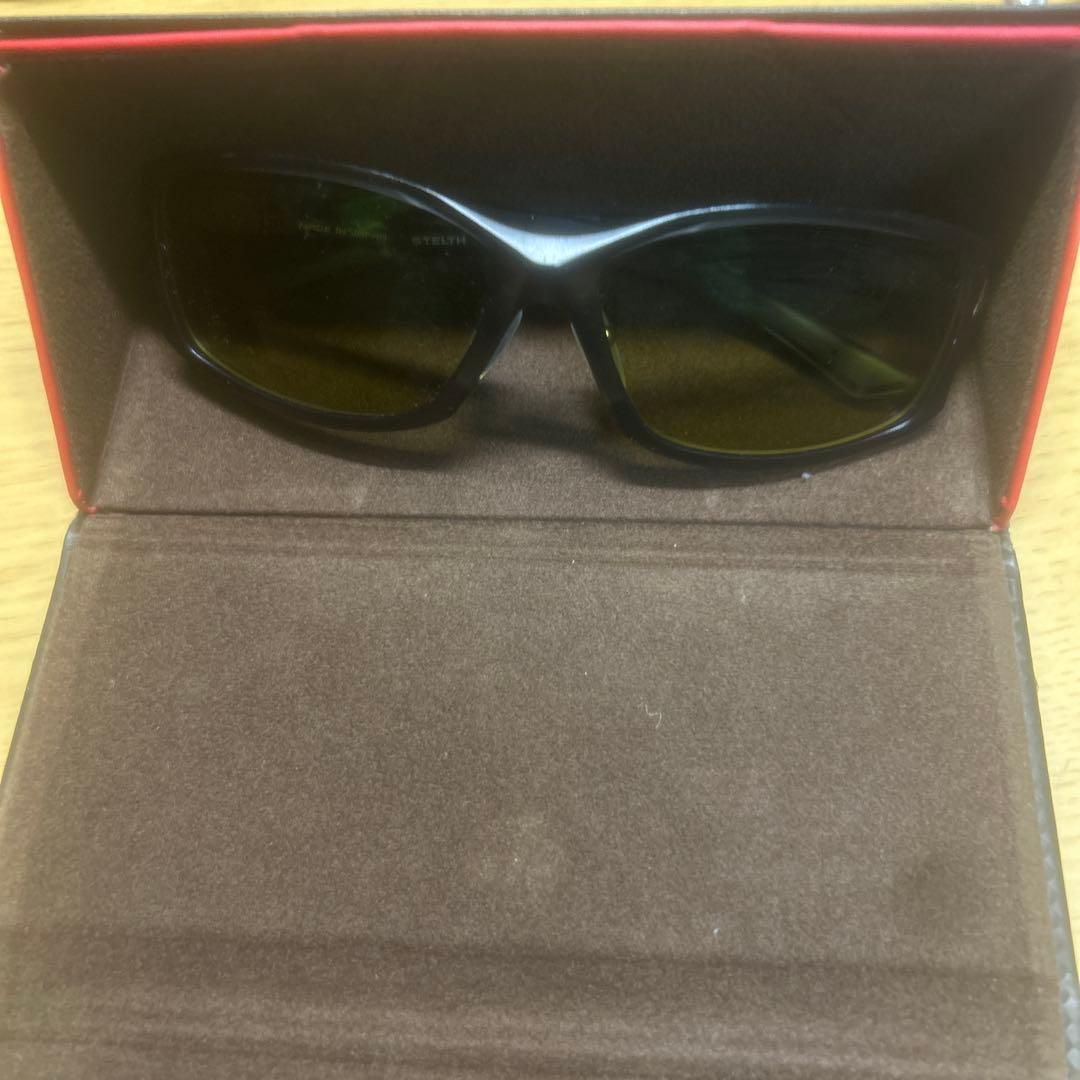 スポーツサングラス ブラウンフレーム イエローレンズ