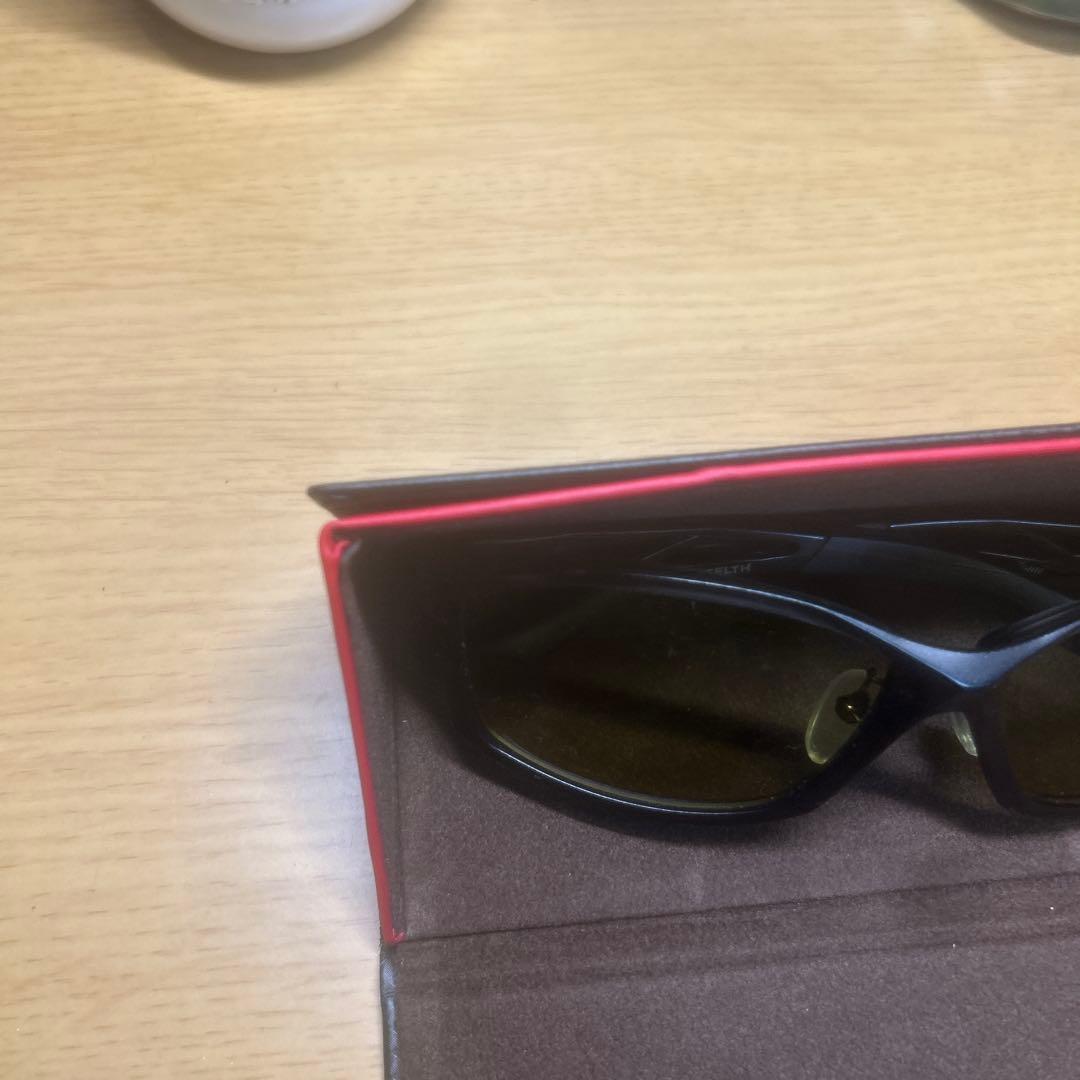 スポーツサングラス ブラウンフレーム イエローレンズ