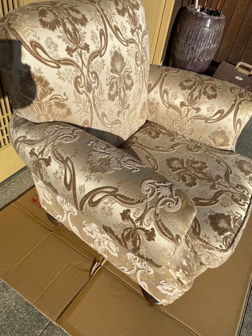 【あーる】【美品】アンティーク　ヴィンテージ　1Pソファー