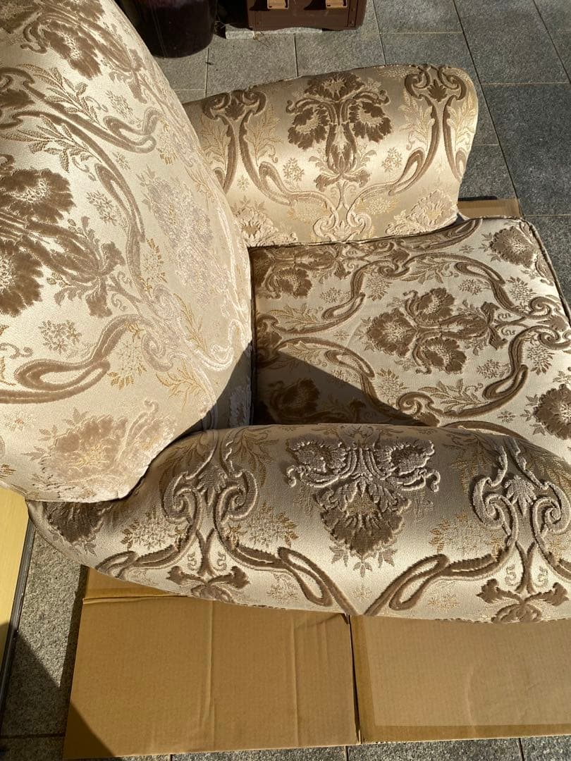 【あーる】【美品】アンティーク　ヴィンテージ　1Pソファー