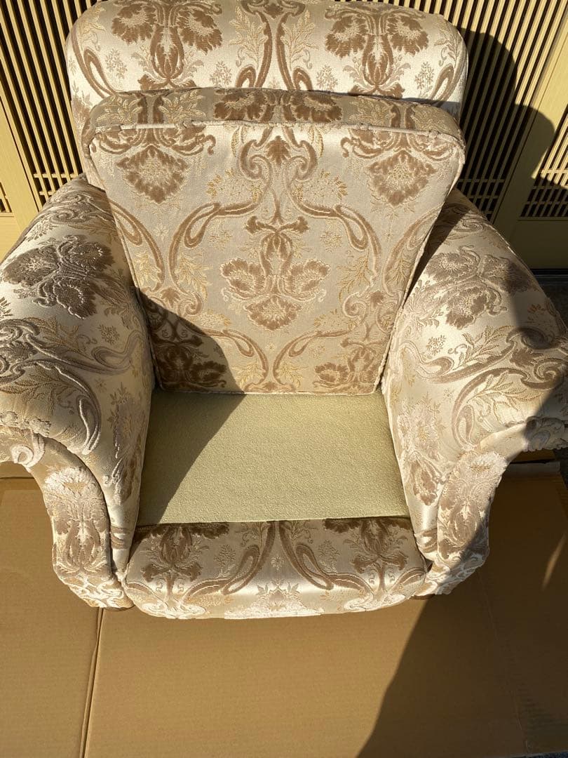 【あーる】【美品】アンティーク　ヴィンテージ　1Pソファー