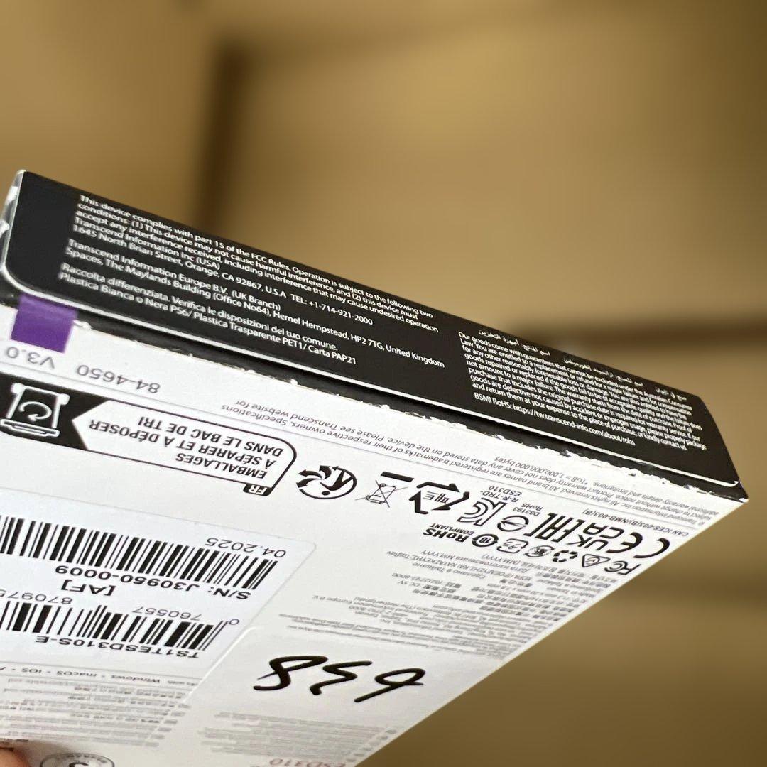 638 未開封トランセンド ポータブルSSD 1TB 最大1050 MB/s