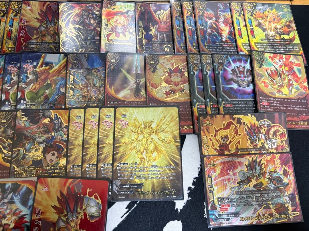 バディファイト　太陽竜デッキ　ライフカウンター、スリーブ付き