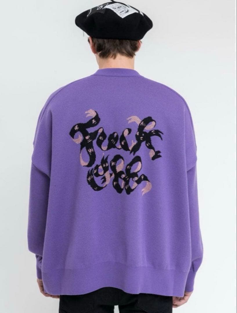 KIDILL パープル ニット スウェット 刺繍