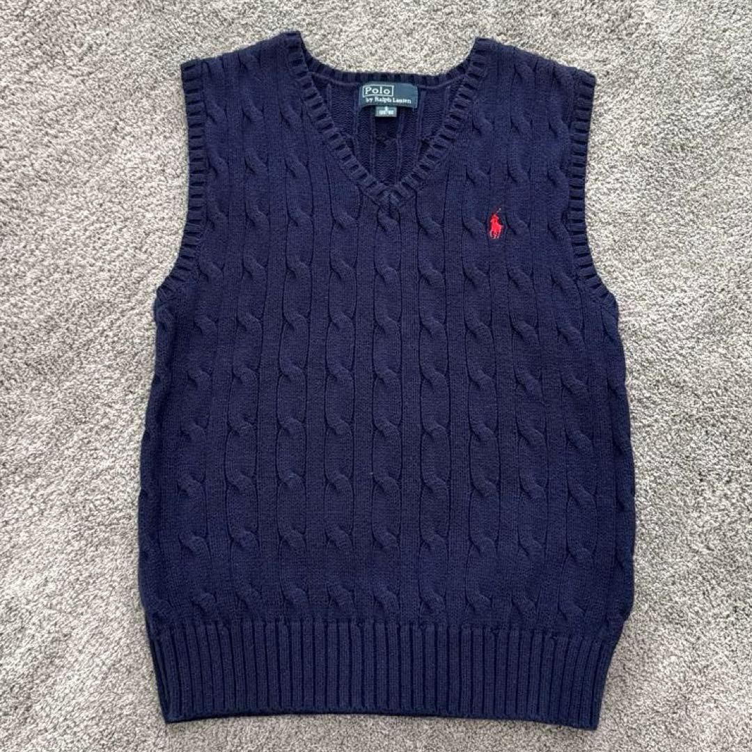 【120】ラルフローレン　キッズフォーマル シャツニットベストパンツ３点セット