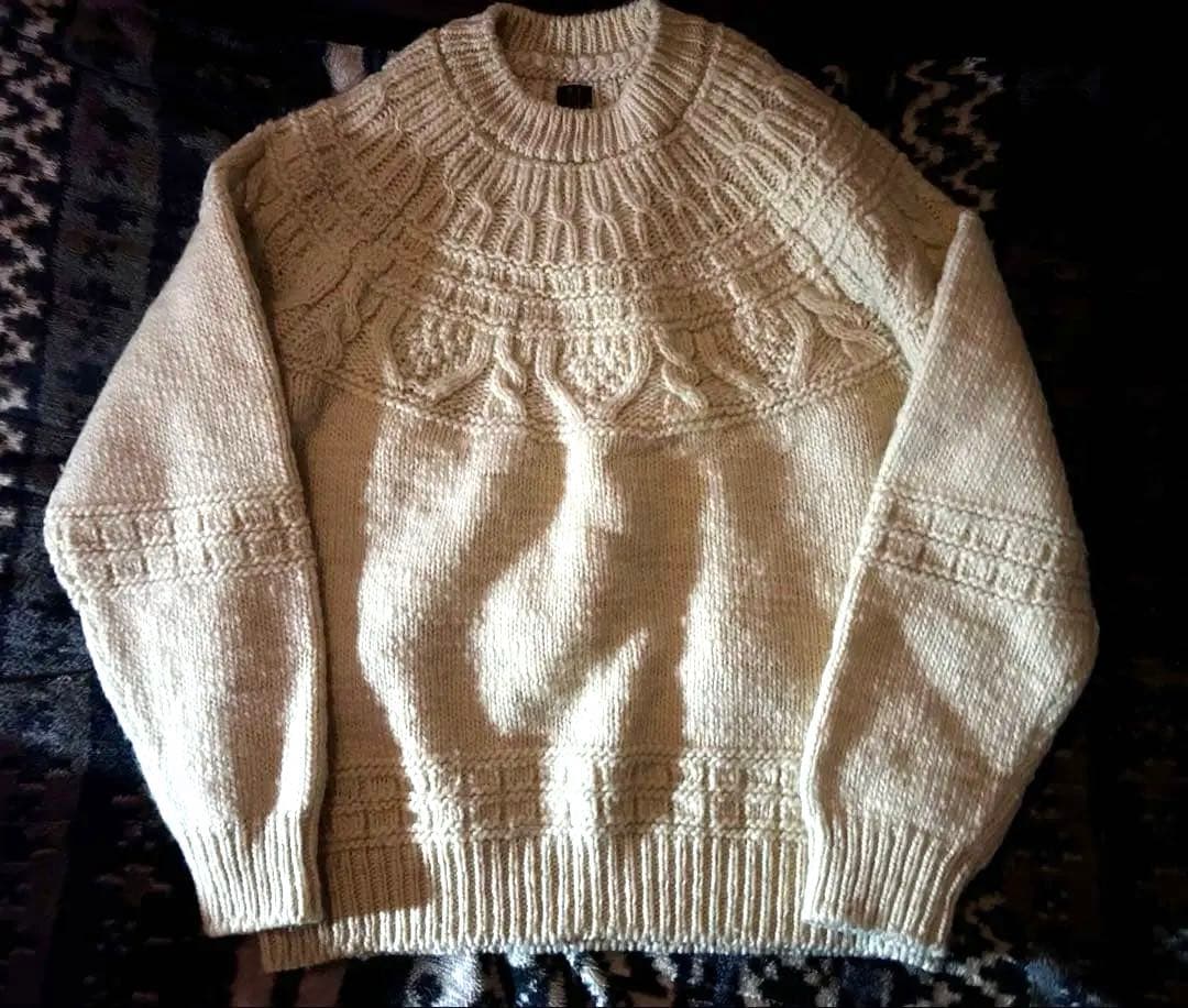 BATONER バトナー SPREAD ALAN CREW NECK 白ニット