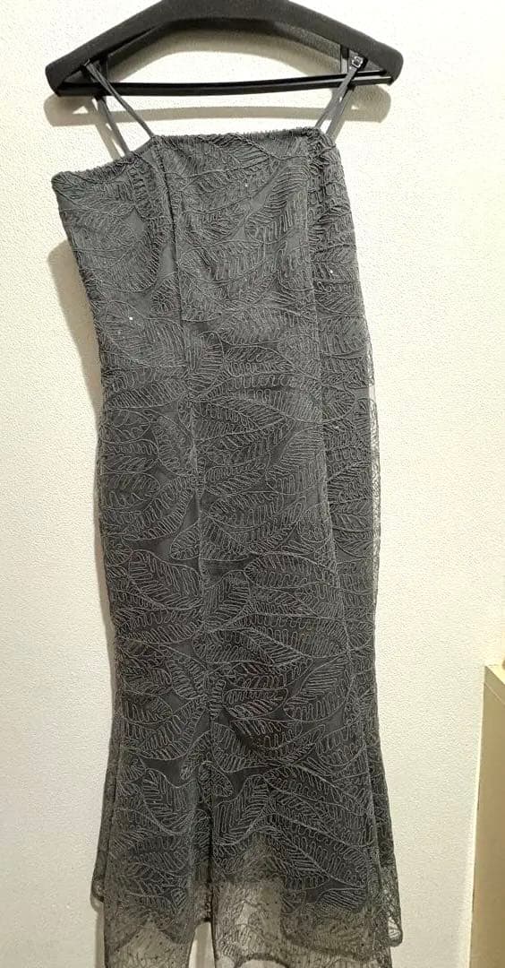 【LEJA】スパンコール刺しゅうボタニカルマーメイドケープボレロ付き