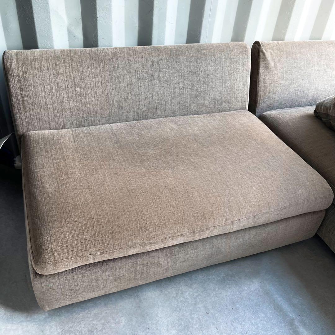 取付無料！アルフレックス SONA ブラウンファブリック3Pカウチソファ✨