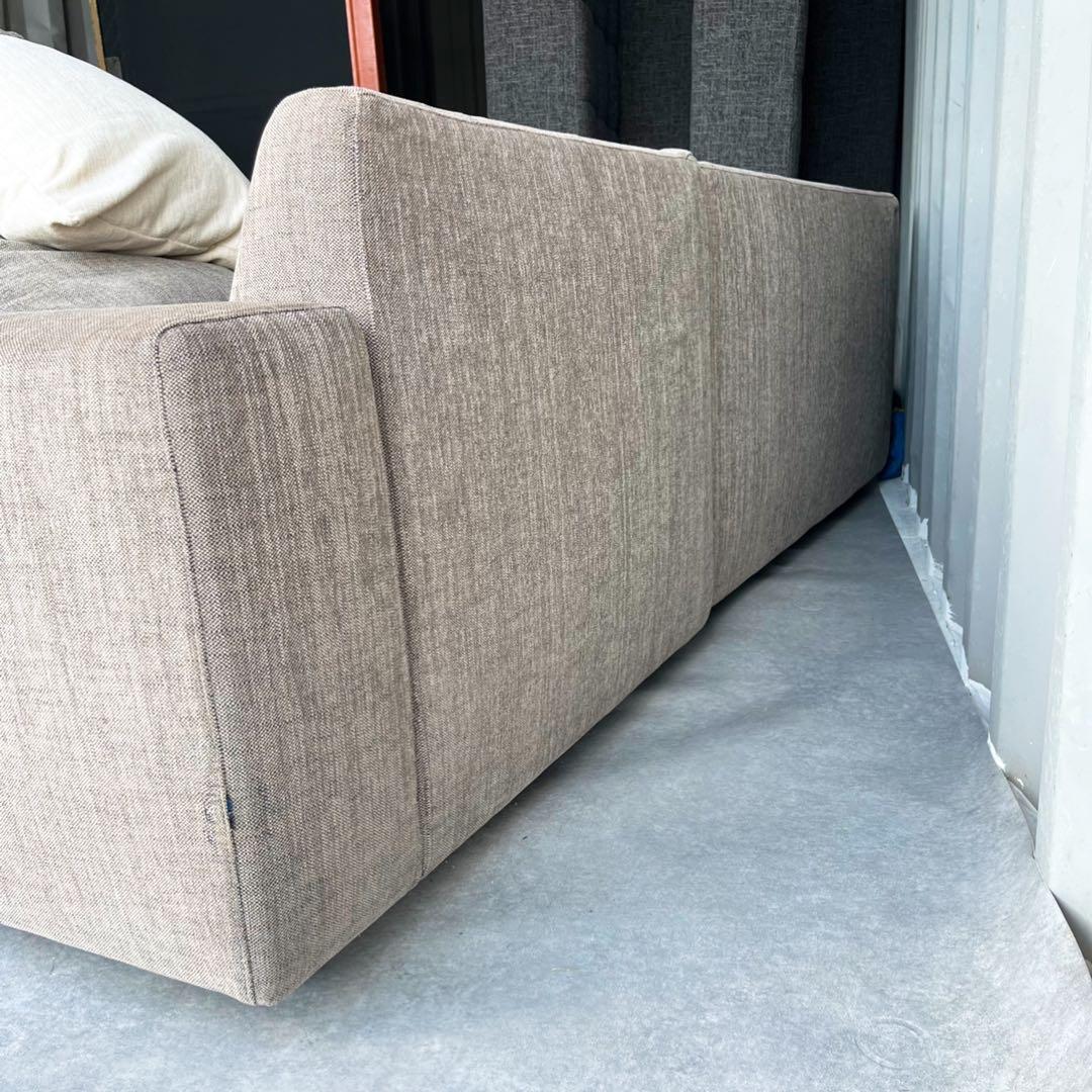 取付無料！アルフレックス SONA ブラウンファブリック3Pカウチソファ✨