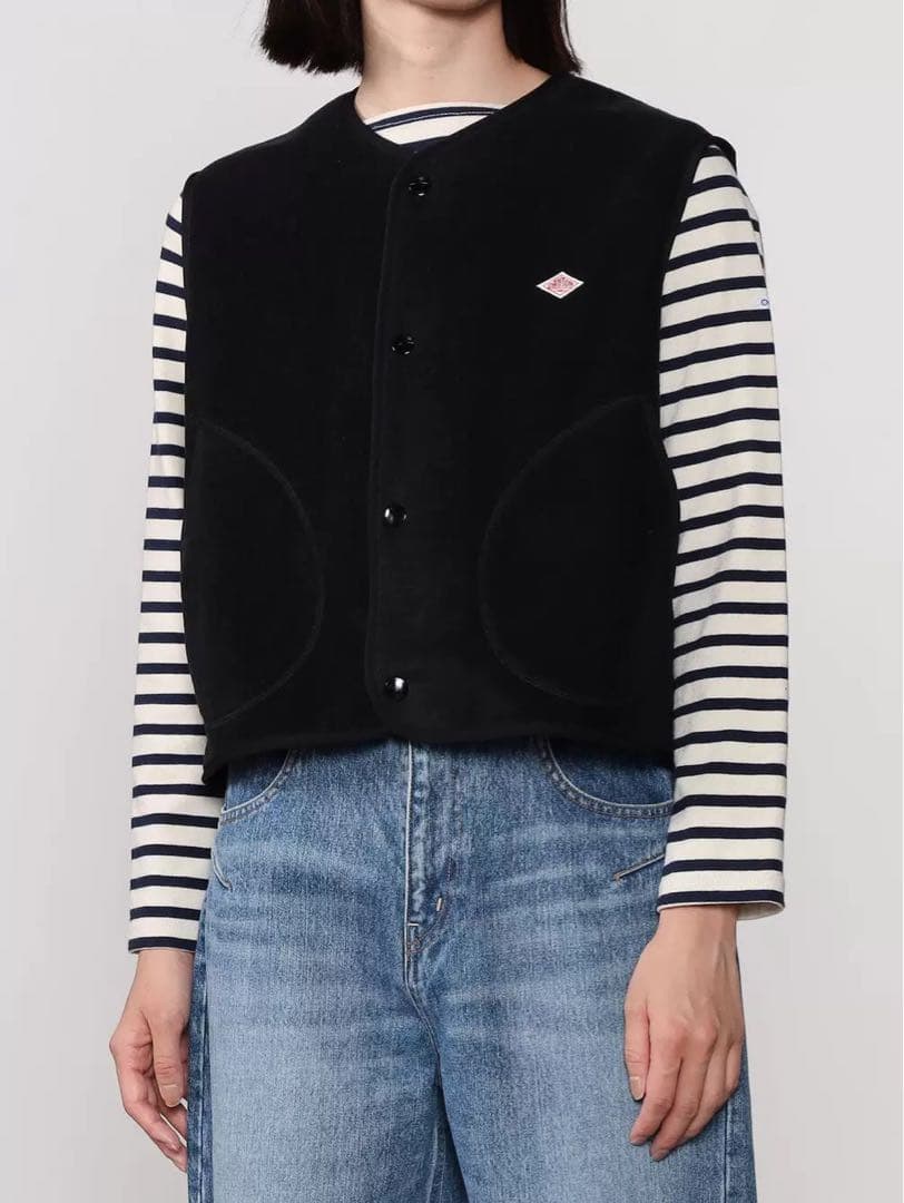 未使用品DANTON(ダントン)フリース カラーレスベスト レディース38