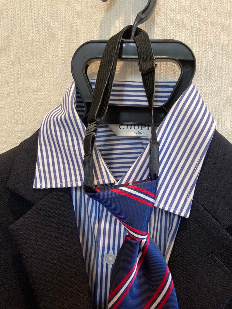 【使用回数３回】ショパン　男の子　160センチ　スーツセット　ネイビー　卒業式