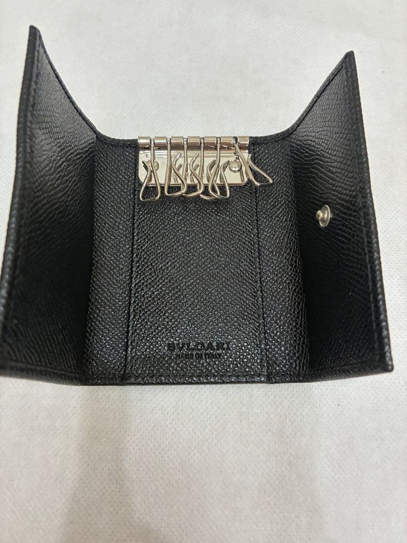 【未使用】BVLGARI ブルガリ　キーケース　ブラック　レザー