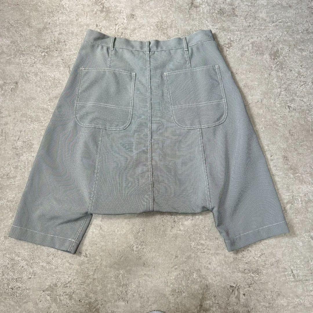 ブラック コムデギャルソン サルエルパンツ チェック 千鳥孔子