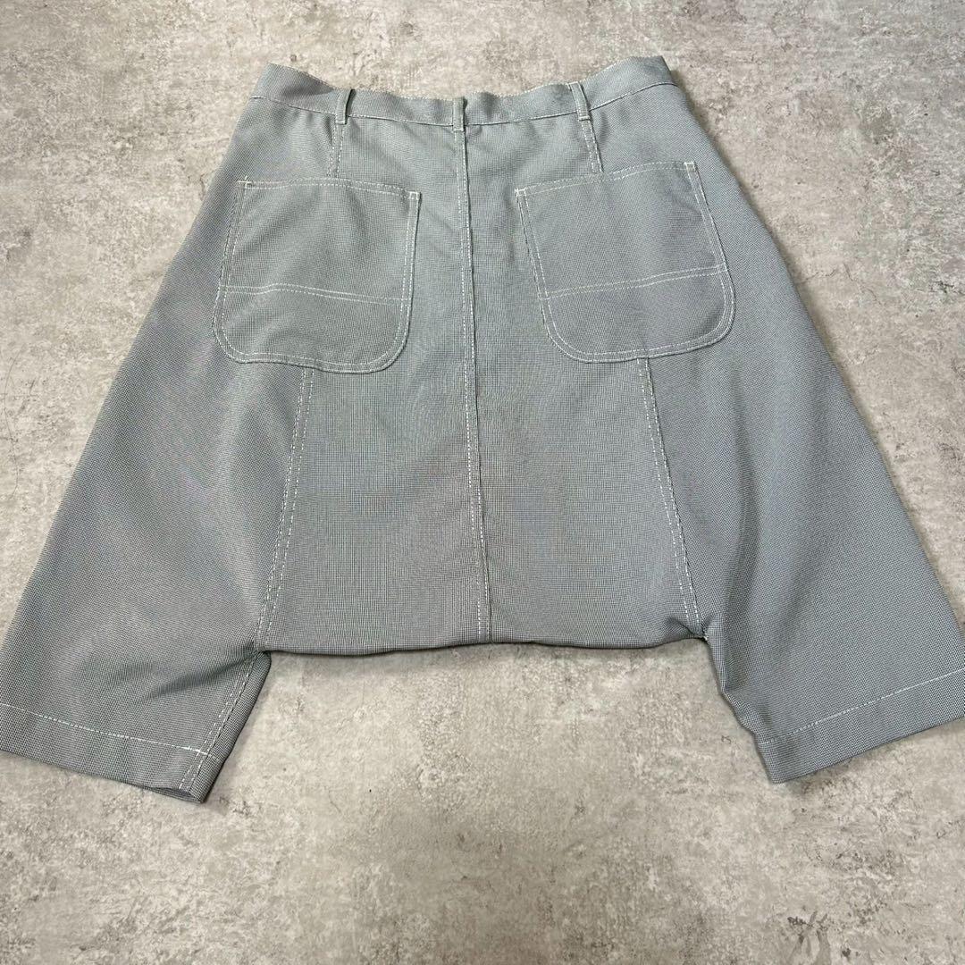 ブラック コムデギャルソン サルエルパンツ チェック 千鳥孔子