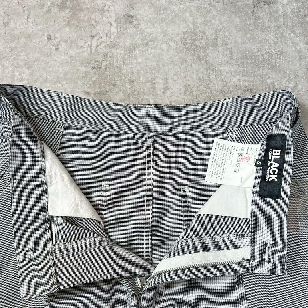 ブラック コムデギャルソン サルエルパンツ チェック 千鳥孔子