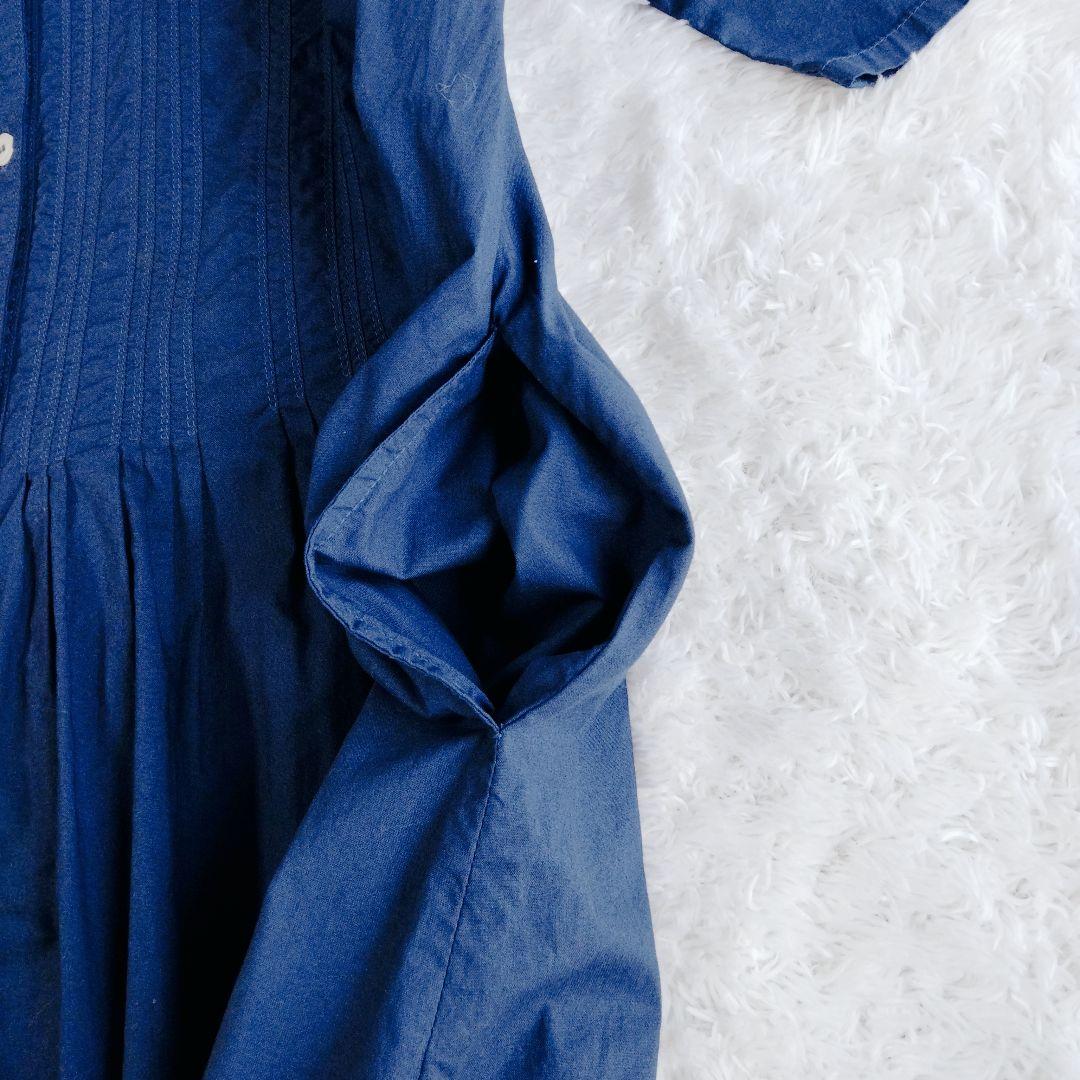 ヤッコマリカルド　シャツワンピース　ピンタック　ロング丈　半袖