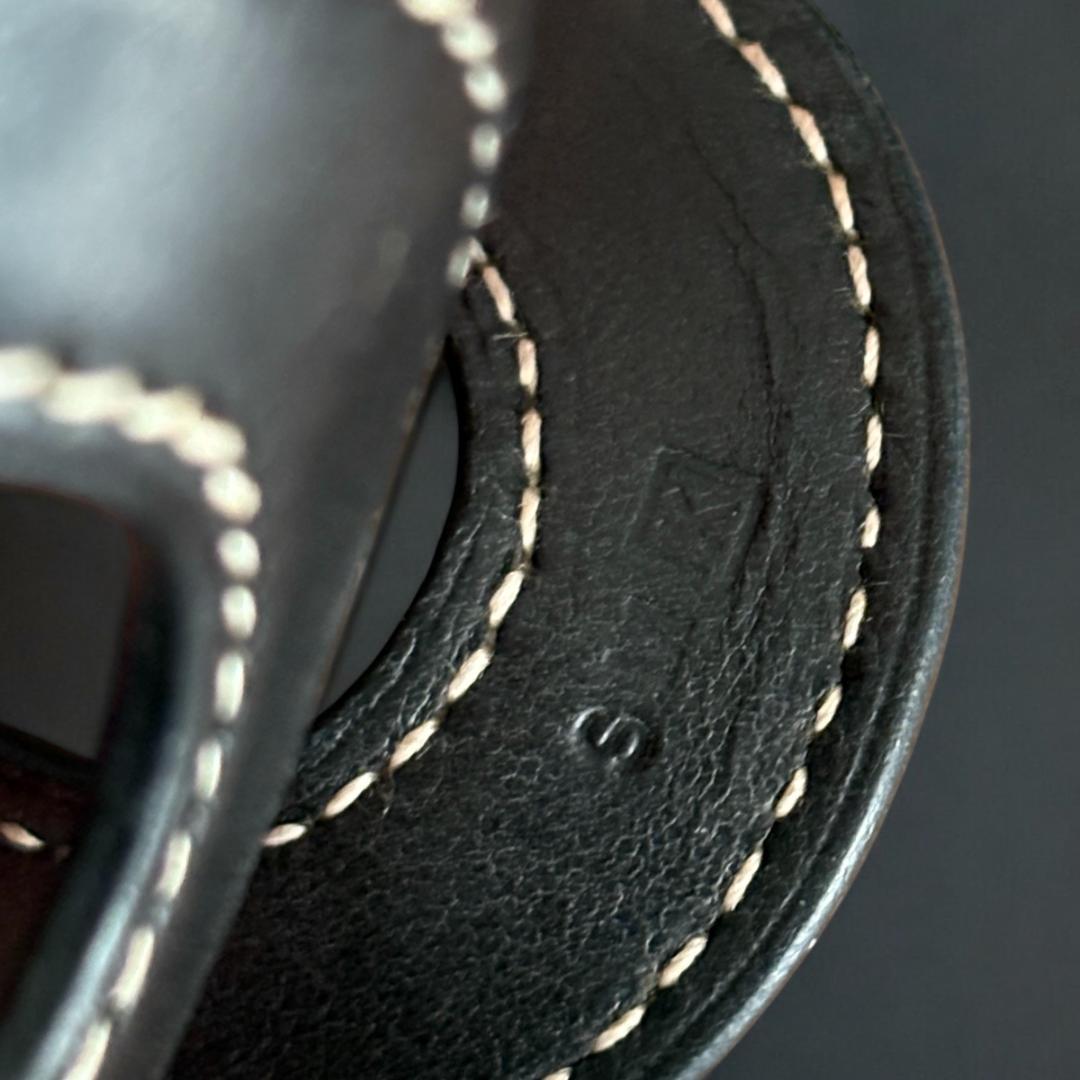 極美品『エルメス』シェーヌダンクルデザイン 『ano アノ』 バングル ブラック