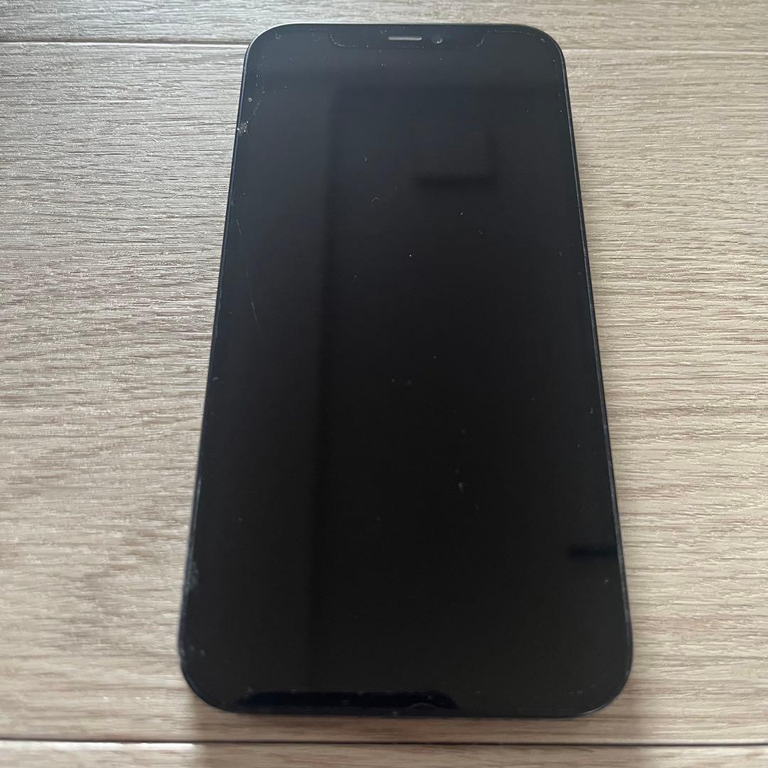 iPhone 12 ブラック 本体のみ 画面割れあり 動作確認済み