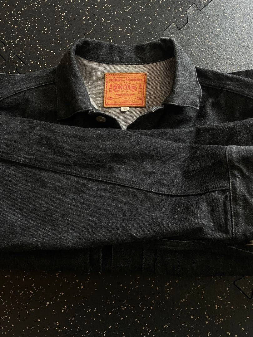 boncoura 9周年　ブラックデニムジャケット　1st