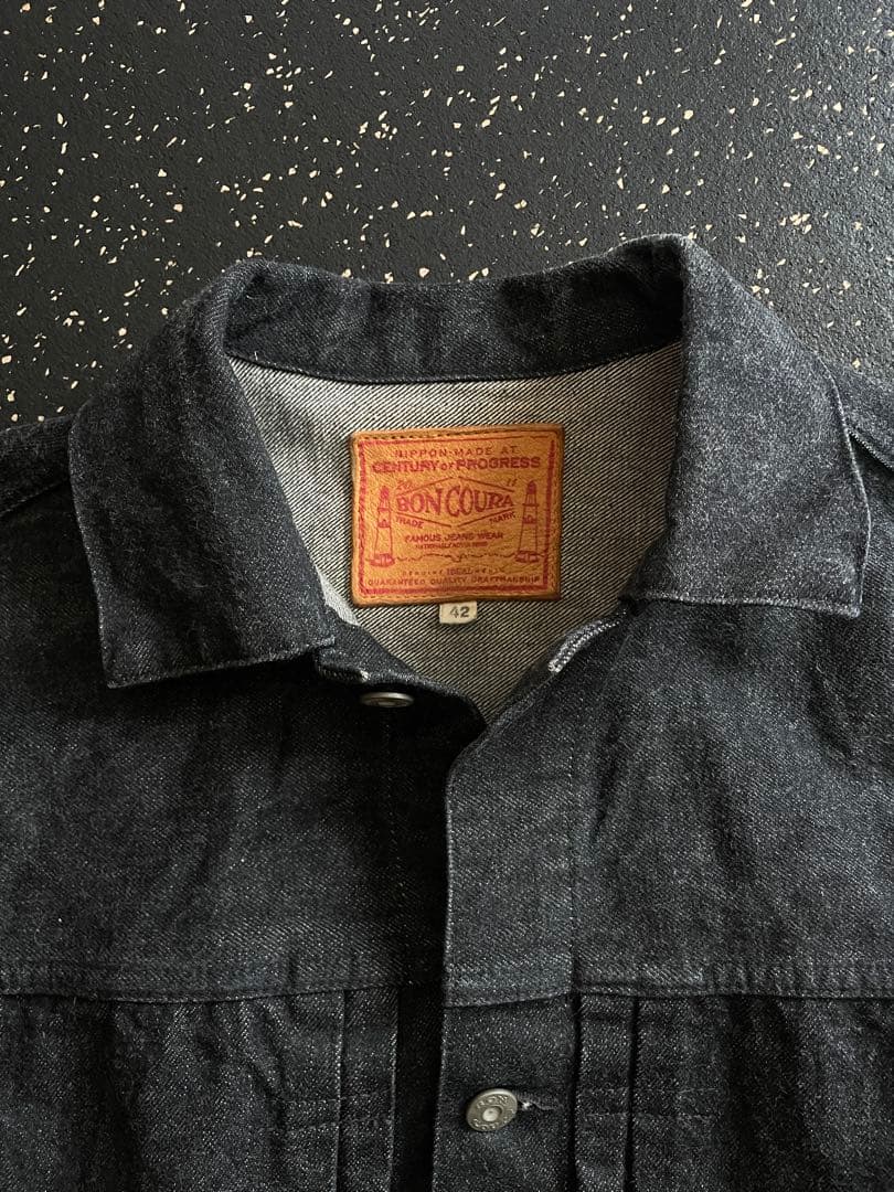 boncoura 9周年　ブラックデニムジャケット　1st