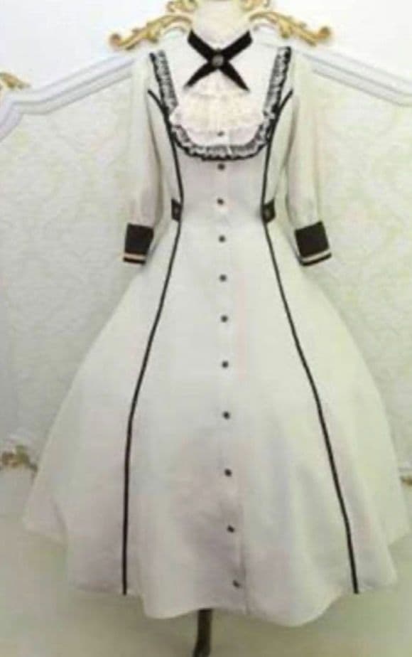 Innocent world フルールバッスルドレス(半袖)　アイボリー　L