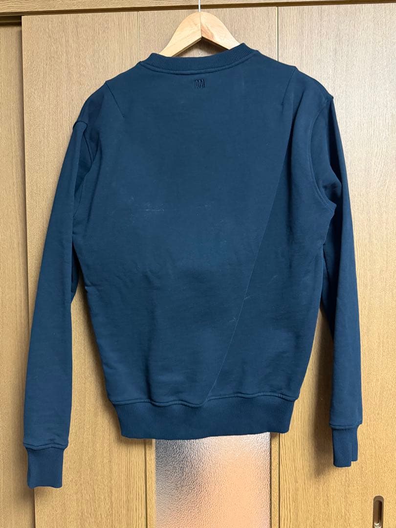 ami ネイビー クルーネック スウェット